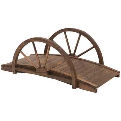 Garden Bridge Bois de sapin Marron OUTSUNNY