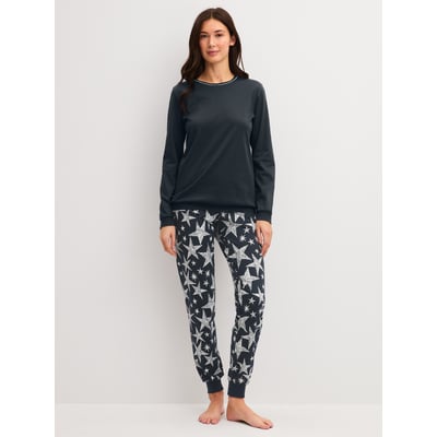 Pyjama à bords côtés manches longues Coton WINTER DREAMS CALIDA