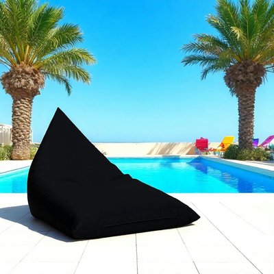 Pouf berlingot extérieur noir ARTA PIER IMPORT