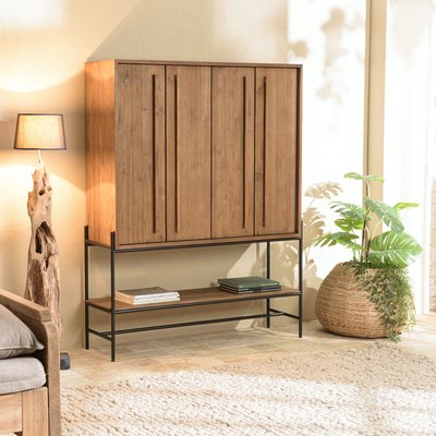 Buffet haut en teck massif recyclé 124 cm SWING PIER IMPORT