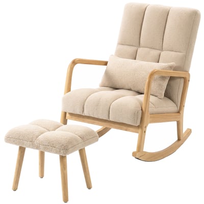 Ensemble de fauteuils à bascule Tissu HOMCOM
