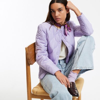 Chaqueta acolchada ligera recta con botones de presión LA REDOUTE COLLECTIONS