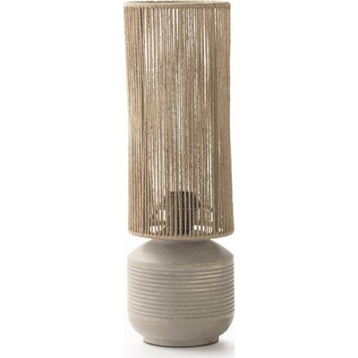 Lampe de table en bois et jute esprit artisanal naturel RECOLLECTION