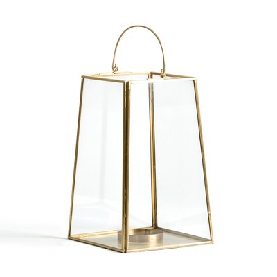 Uyova Glass and Brass or Black Metal Candle Holder LA REDOUTE INTERIEURS