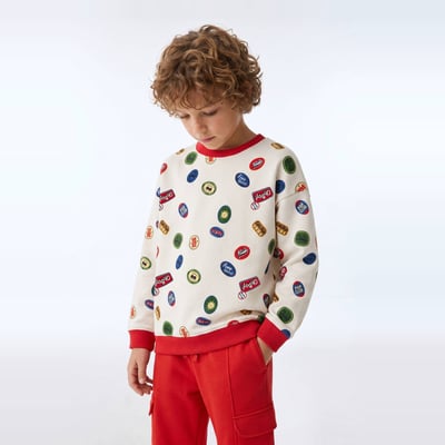 Sweat imprimé en coton BIO GOTS MONOPRIX
