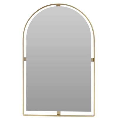 Miroir en métal doré haut arrondi 28.5x0.5x42cm WADIGA