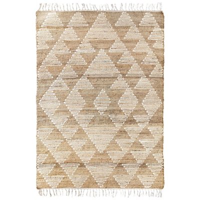 Tapis chanvre motifs triangles en laine épaisse THE DECO FACTORY