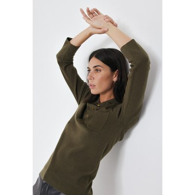 Pull à col polo avec boutons dorés VERA ARTLOVE