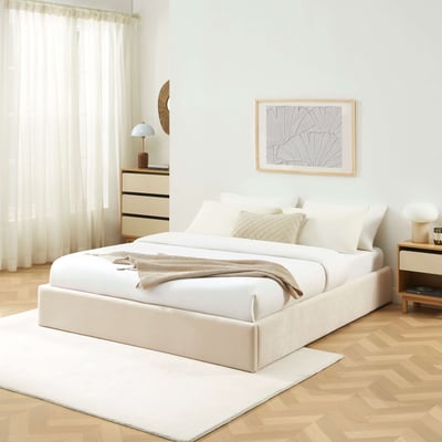 Lit coffre tissu avec sommier  IVY BAÏTA