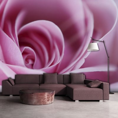Papier peint intissé panoramique Fleurs Rose rose EDEN