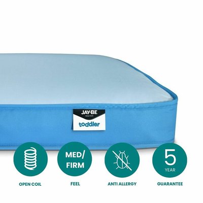 Jay-Be® Toddler Waterproof Anti-Allergy Anti-Microbial Sprung Mattress JAY-BE