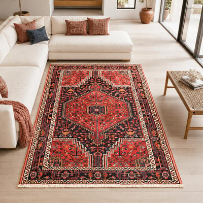 Tapis d'orient oriental, noué main en laine, HAMADAN 23 UN AMOUR DE TAPIS