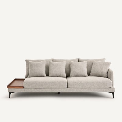 Demi-canapé avec plateau, en mélange texturé, MODERNISTE design Emmanuel Gallina AM.PM