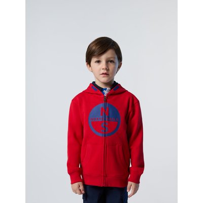 Sweat à capuche zippé avec maxi logo NORTH SAILS