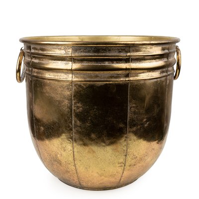 30cm Large Metal Planter in Antique Gold Finish SO'HOME