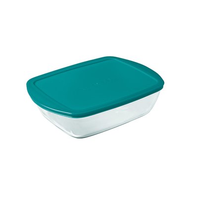 Plat de conservation rectangulaire en verre avec couvercle en plastique 0,4L - Cook & Store PYREX