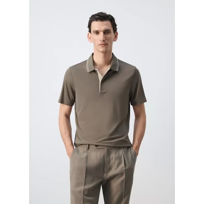 Polo slim fit détail col MANGO MAN