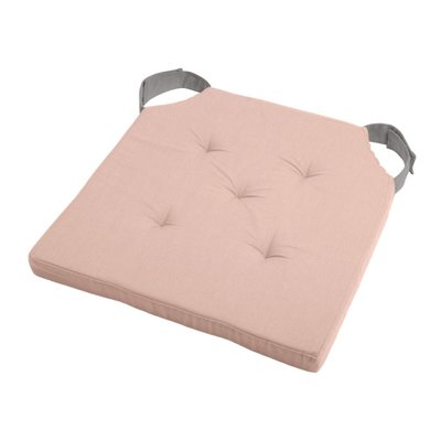 Lot de 4 galettes de chaise Duo velcro 38x38 Poudre souris DECORATIE