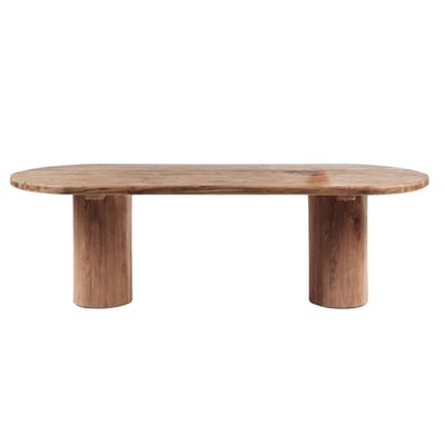 Table de repas ovale en teck massif - GUAJIRA MATHI DESIGN