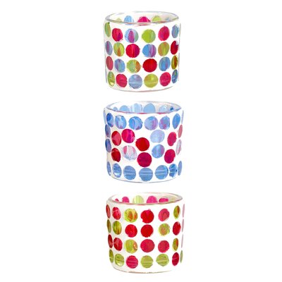 Set de 3 photophores décoratifs en verre H5 SIA DECO