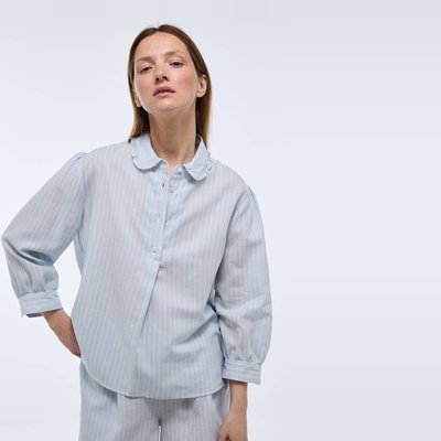 Chemise de nuit rayée en voile de coton bio GOTS MONOPRIX