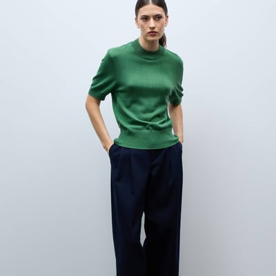 Pantalon à pinces en coton MONOPRIX