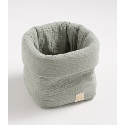 Panière de rangement en double gaze de coton SAUTHON