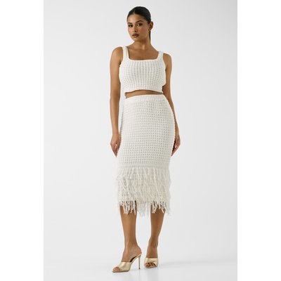 Jupe Midi À Franges GUESS