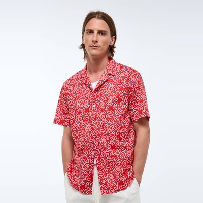 Chemise manches courtes col cuba imprimée en coton bio GOTS MONOPRIX