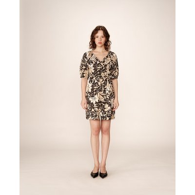Robe courte en coton, imprimé tropical PAVANE GRACE & MILA
