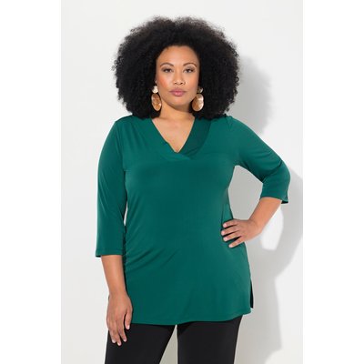 T-shirt long, décolleté en V et manches 3/4 ULLA POPKEN