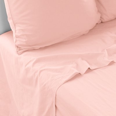 Drap de lit coton lavé bio SOUFFLE CARRE BLANC