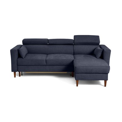 Canapé d'Angle Convertible en Tissu texturé 4 places - ALICANTE LISA DESIGN