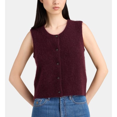 Gilet sans manches okamille maille longue soyeuse JODHPUR
