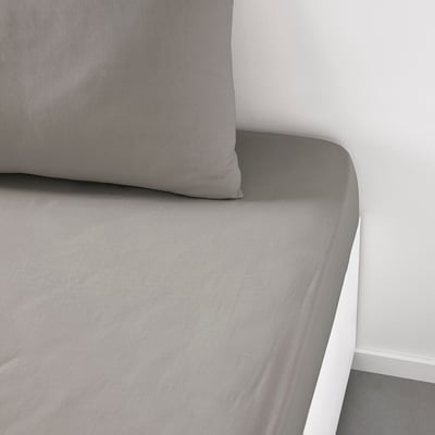 Drap housse 2 personnes uni coton grand bonnet ORGANIC TODAY