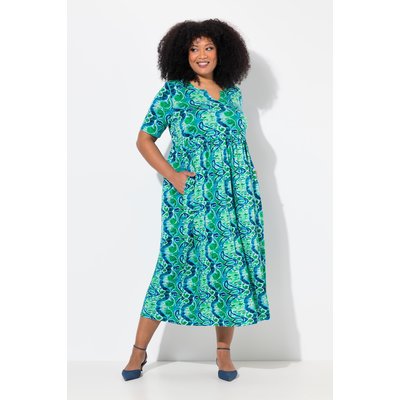 Robe maxi, col tunisien et manches courtes ULLA POPKEN