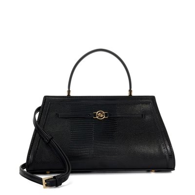 Sac à main avec bordure en métal effet croco - DANTE M DUNE LONDON