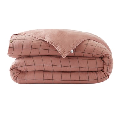Housse de couette en double gaze de coton Gaia match EDEN