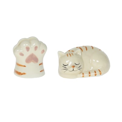 Coffret 2 porte photos chat en céramique AMADEUS