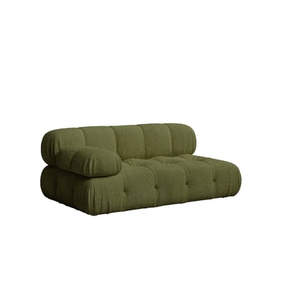 Canapé beige bouclé chaise longue gauche 165x99 cm - BOZCO HANNUN