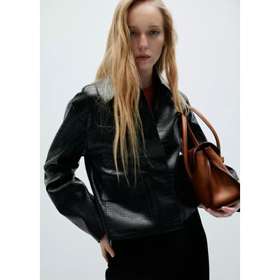 Veste effet peau de croco MANGO