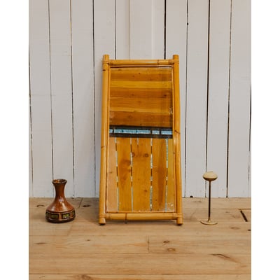 Miroir en bambou Georges N°1524 - Bon état DEBONGOUT
