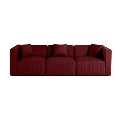 Canapé Modulable en Velours  3 places - NOVA LISA DESIGN