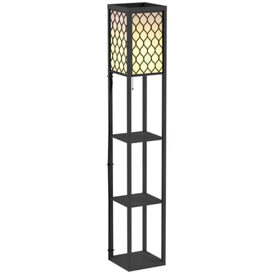 Lampadaire MDF Noir HOMCOM