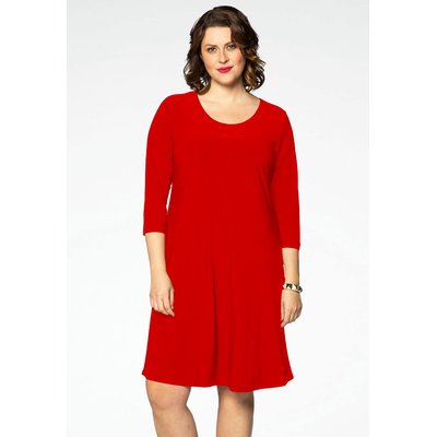Robe grande taille rouge hot sale