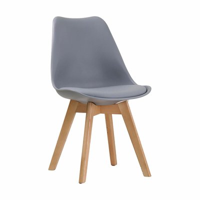 Set of 2 Scandi Style Chairs with Natural Wood Legs SO'HOME