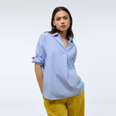 Blouse manches trois quarts rayée en coton BIO GOTS MONOPRIX