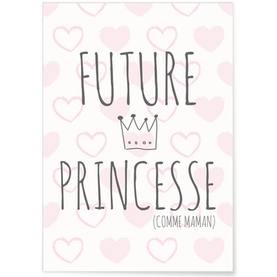Affiche Future princesse (comme maman) L'AFFICHERIE