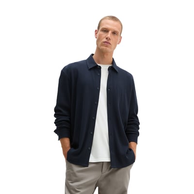 Chemise en jersey coupe classique avec une structure finement côtelée MARC O'POLO