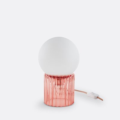 Lámpara de pie de cristal estriado de color y opalina, Dima LA REDOUTE INTERIEURS